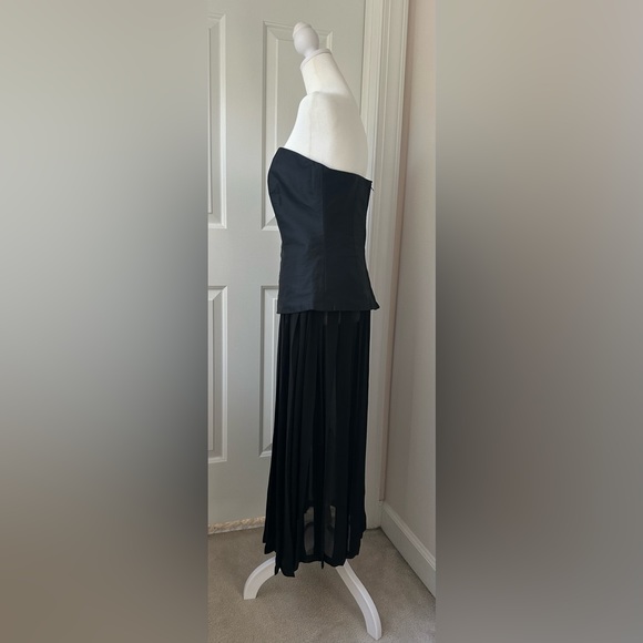 Vintage Kairat Top: silk sleeveless black corset top (skirt sold separately). - Picture 13 of 13